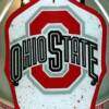 PAINTED FIRE HELMET SHIELD OSU