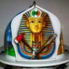 King Tut fire helmet shield